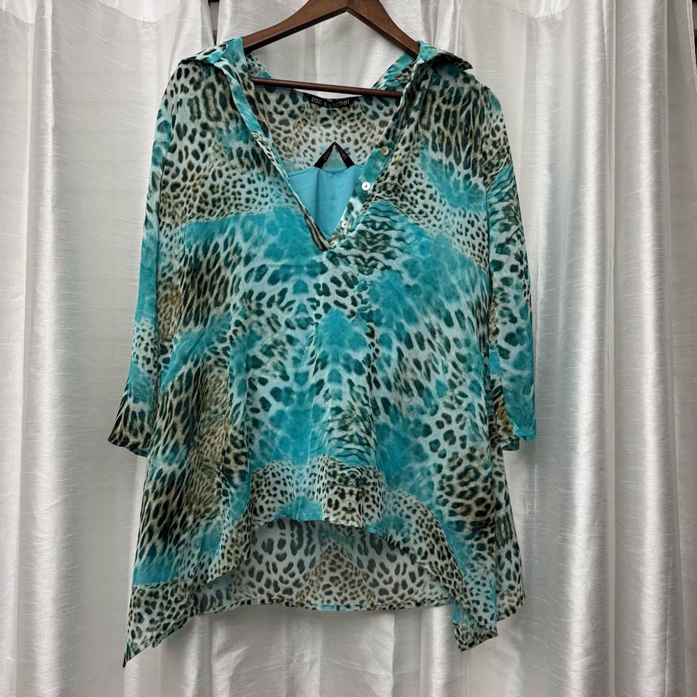 Leopard Print V-Neck Tunic